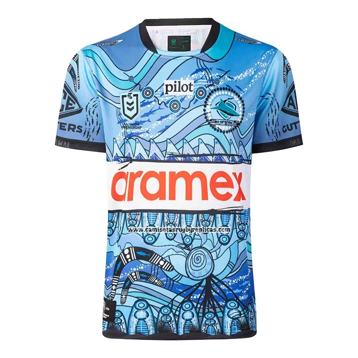Camiseta Cronulla Sutherland Sharks Rugby 2026 Indigena